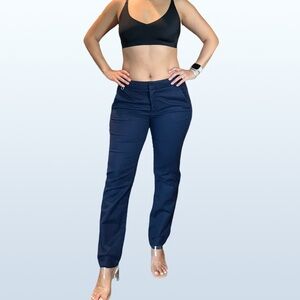 Zara Basic Navy Blue Low-Rise Dress Pants in Size 04